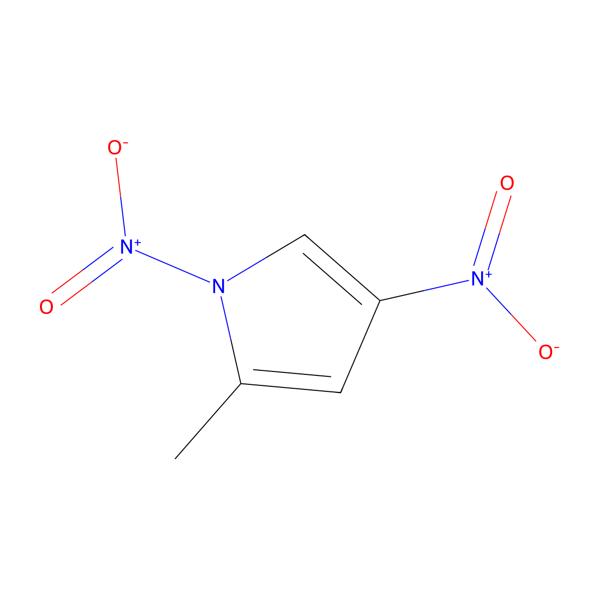 2-Methyl-1,4-dinitropyrrole molecular structure, CAS 75142-42-6