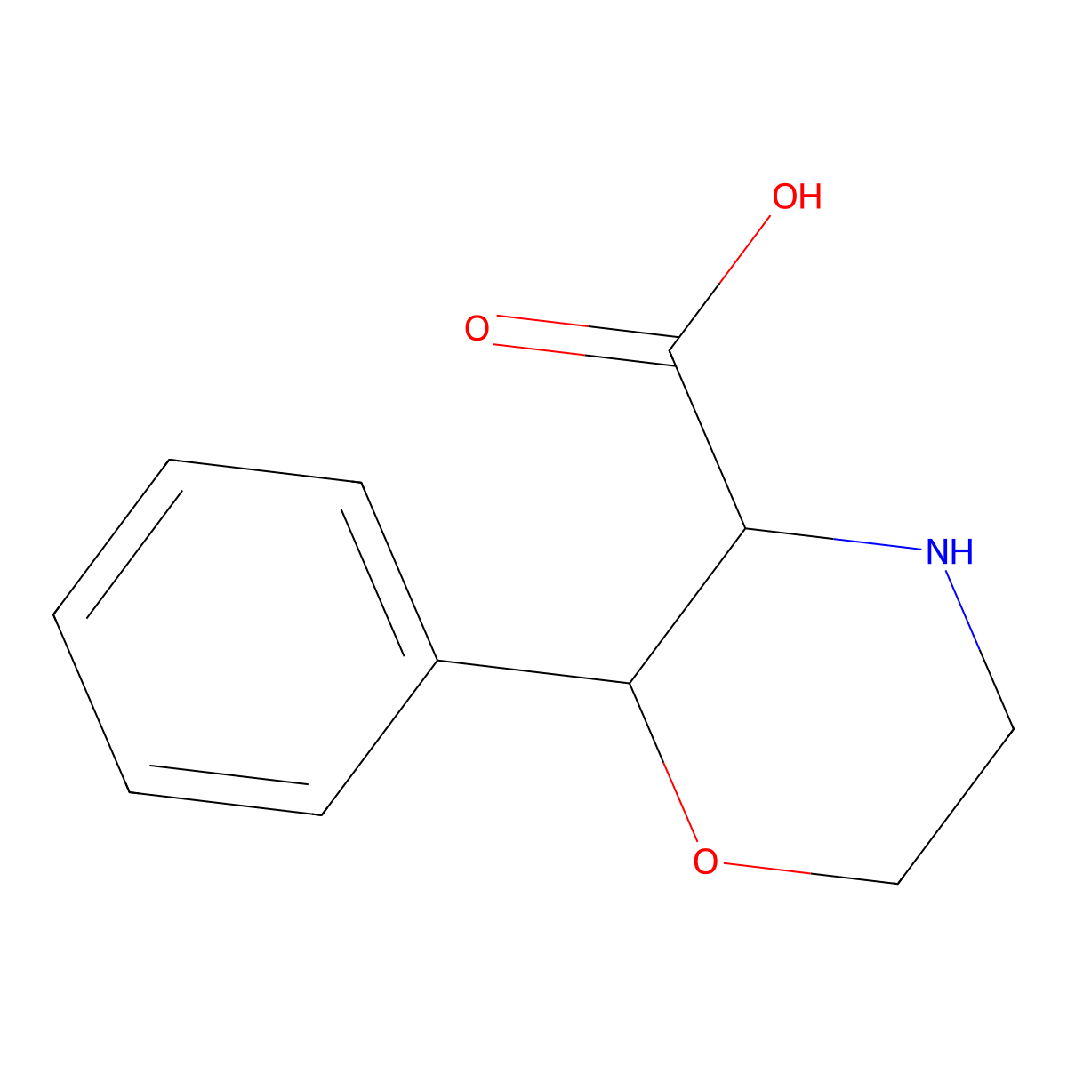 2-Phenyl-morpholine-3-carboxylic acid molecular structure, CAS 751421-37-1