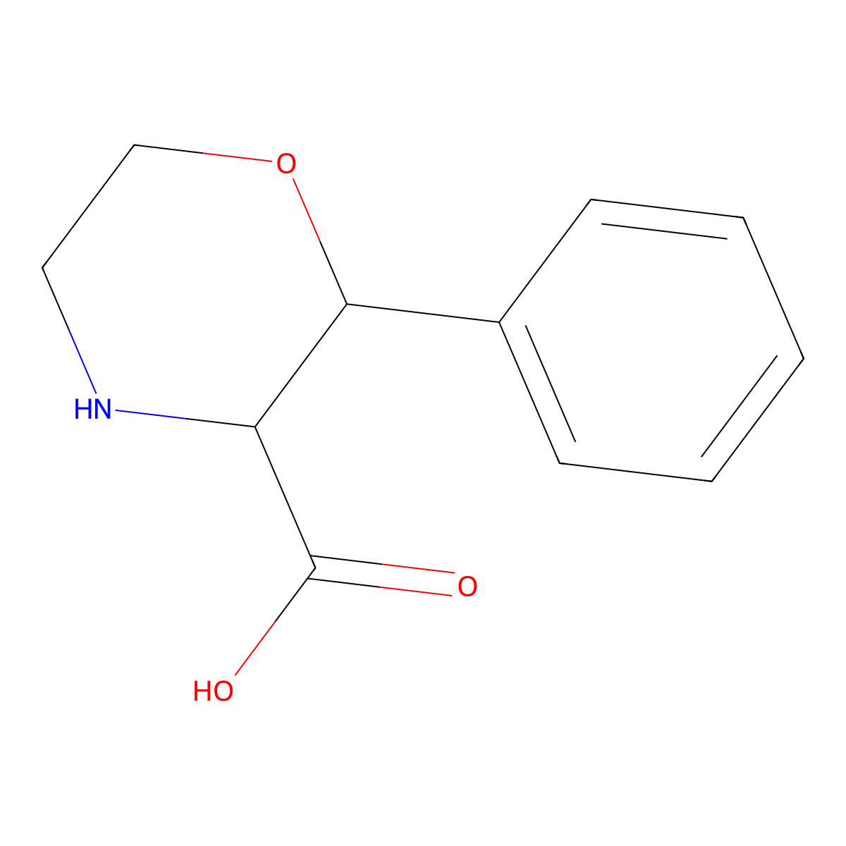 2-Phenyl-morpholine-3-carboxylic acid molecular structure, CAS 751421-37-1