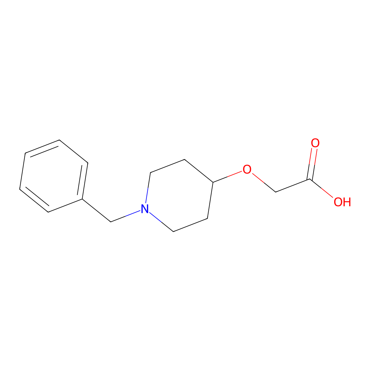(1-Benzyl-piperidin-4-yloxy)-acetic acid molecular structure, CAS 751430-77-0