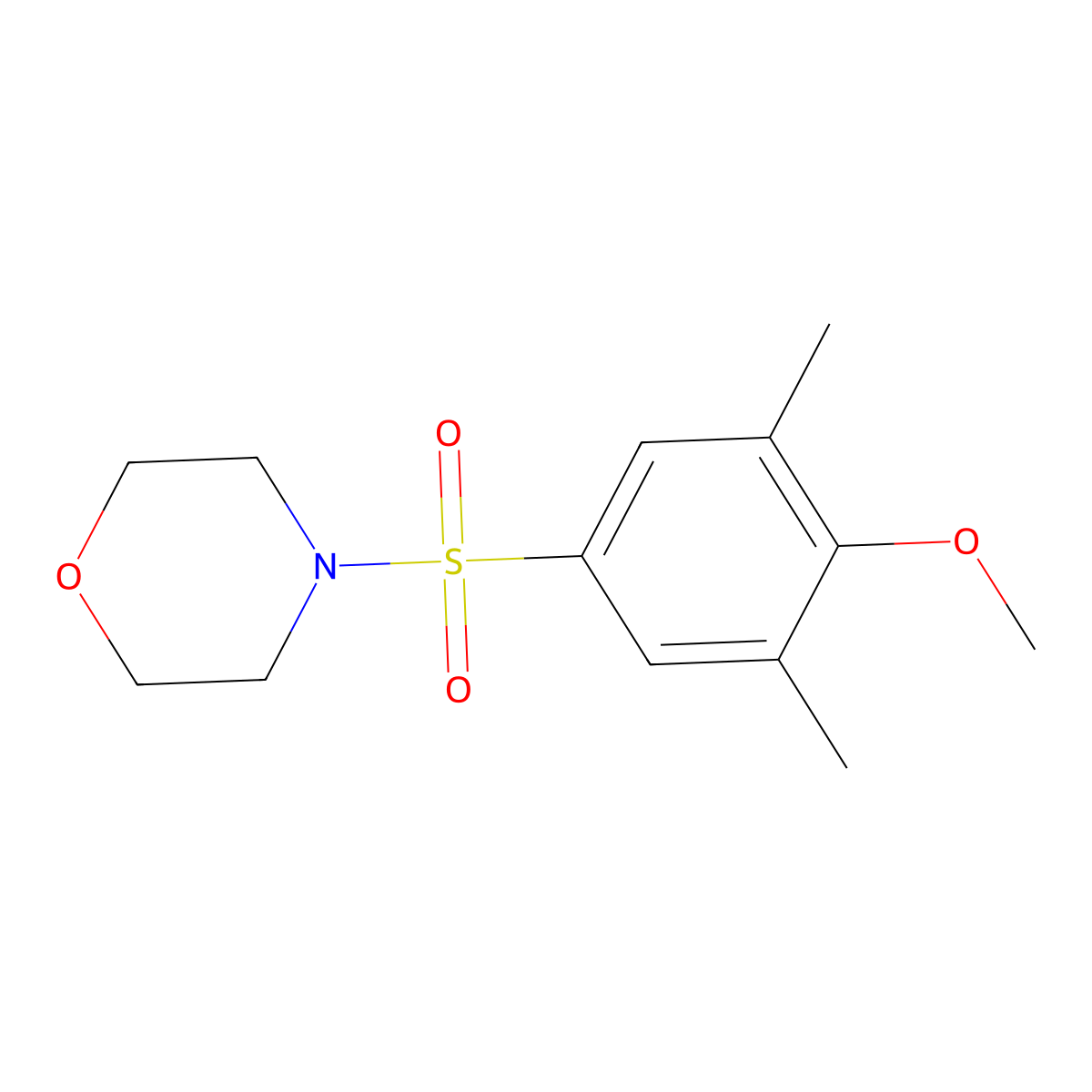4-(4-Methoxy-3,5-dimethylbenzenesulfonyl)morpholine molecular structure, CAS 751431-44-4