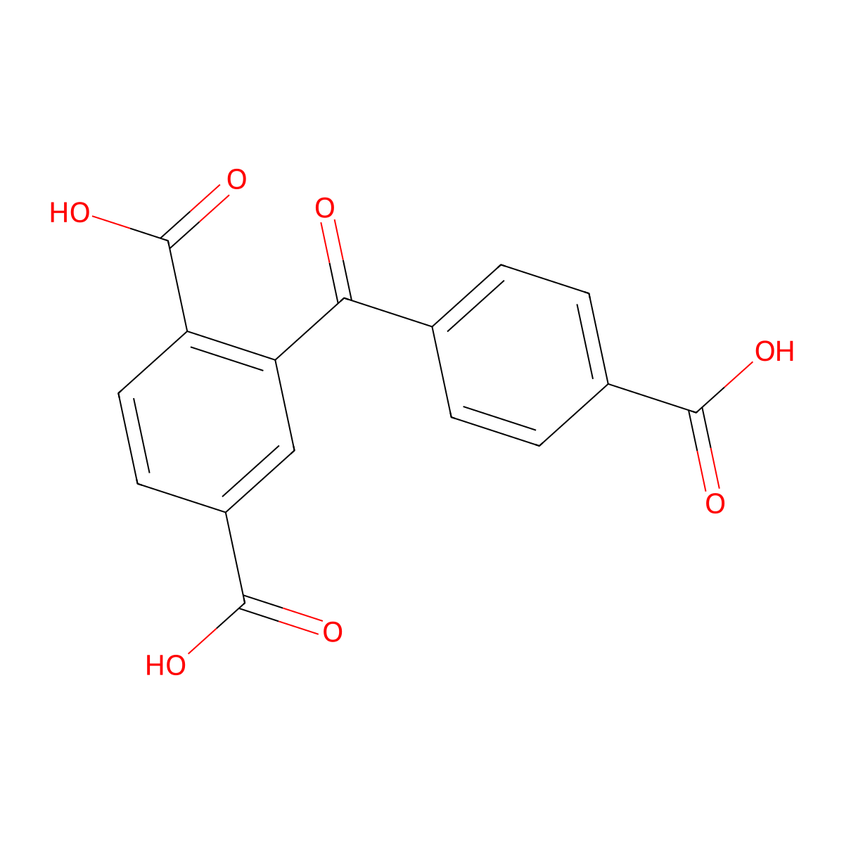 2-(4-Carboxybenzoyl)terephthalic acid molecular structure, CAS 75144-29-5