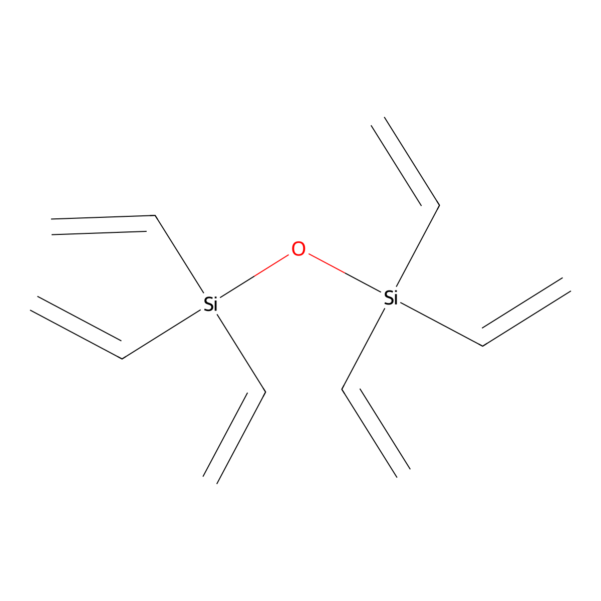 Hexavinyldisiloxane molecular structure, CAS 75144-60-4