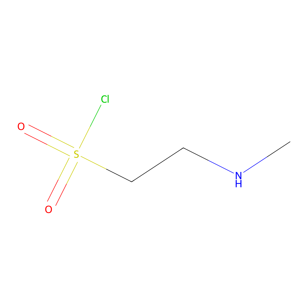 2-(Methylamino)ethane-1-sulfonyl chloride molecular structure, CAS 751440-21-8