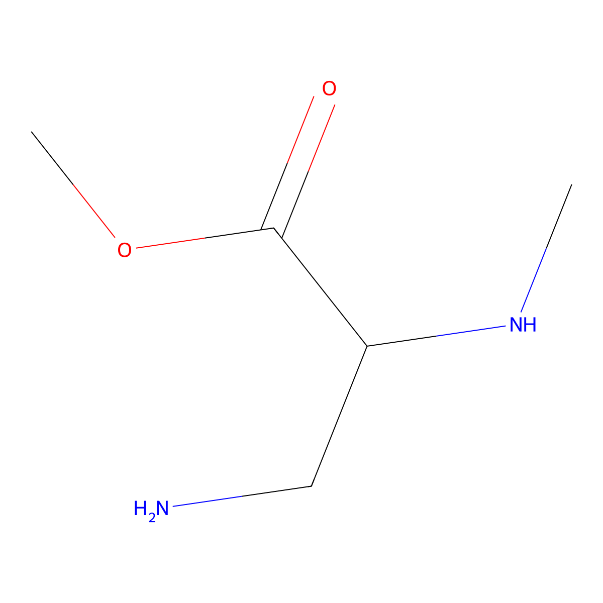 Methyl 3-amino-2-(methylamino)propanoate molecular structure, CAS 751454-97-4