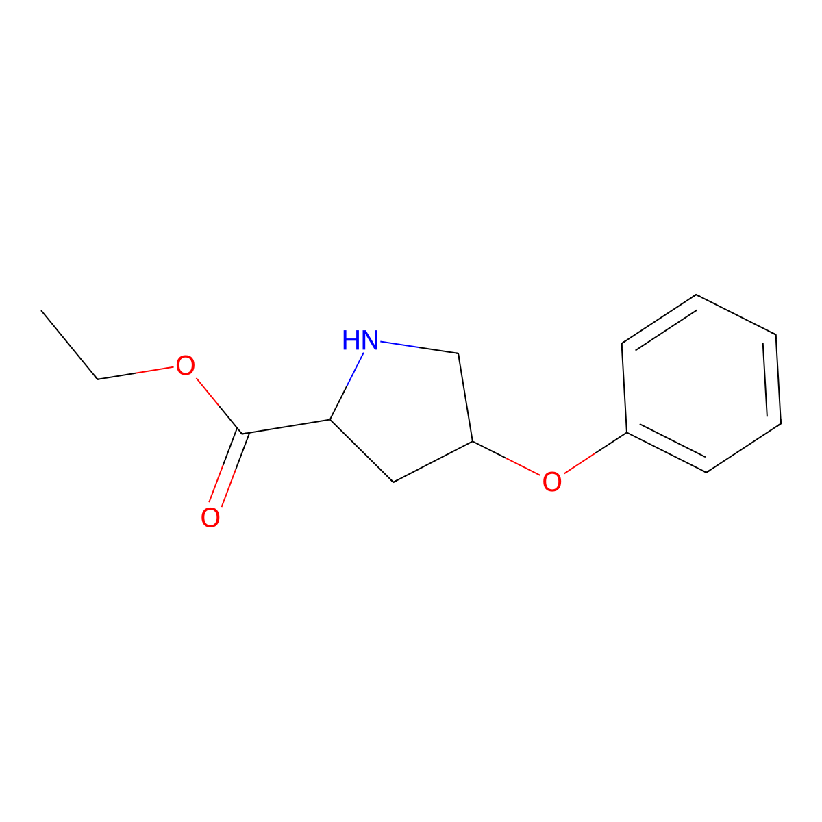 ethyl (2S,4S)-4-phenoxypyrrolidine-2-carboxylate molecular structure, CAS 751457-57-5