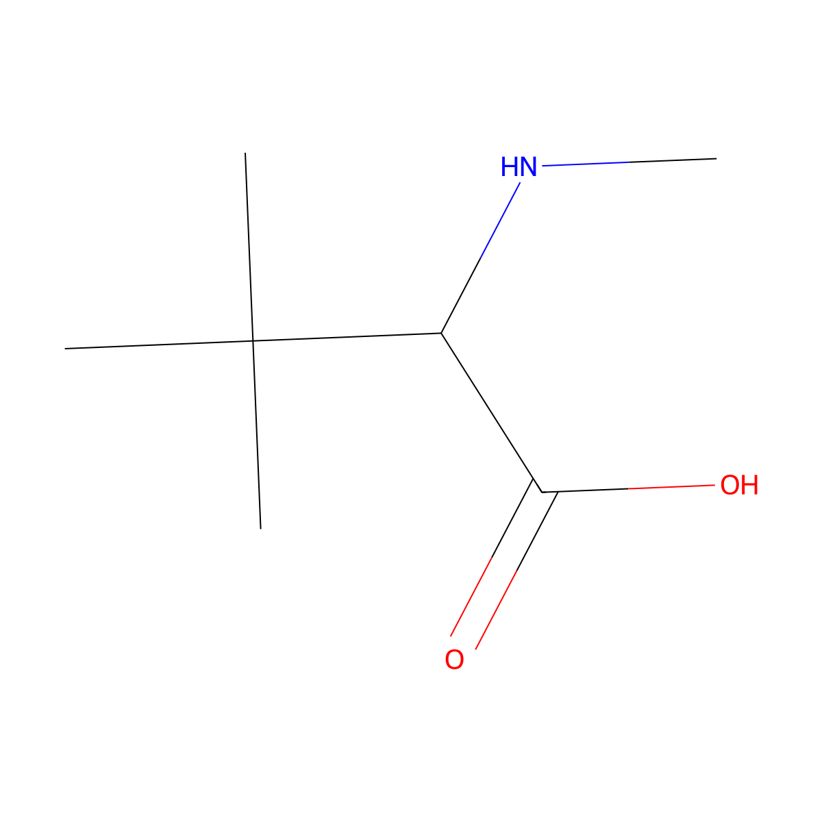 (2S)-3,3-dimethyl-2-(methylamino)butanoic acid molecular structure, CAS 751457-79-1