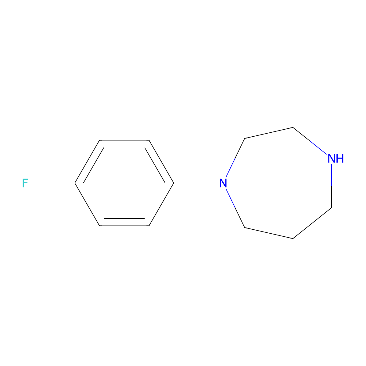 1-(4-Fluorophenyl)-1,4-diazepane molecular structure, CAS 751468-47-0