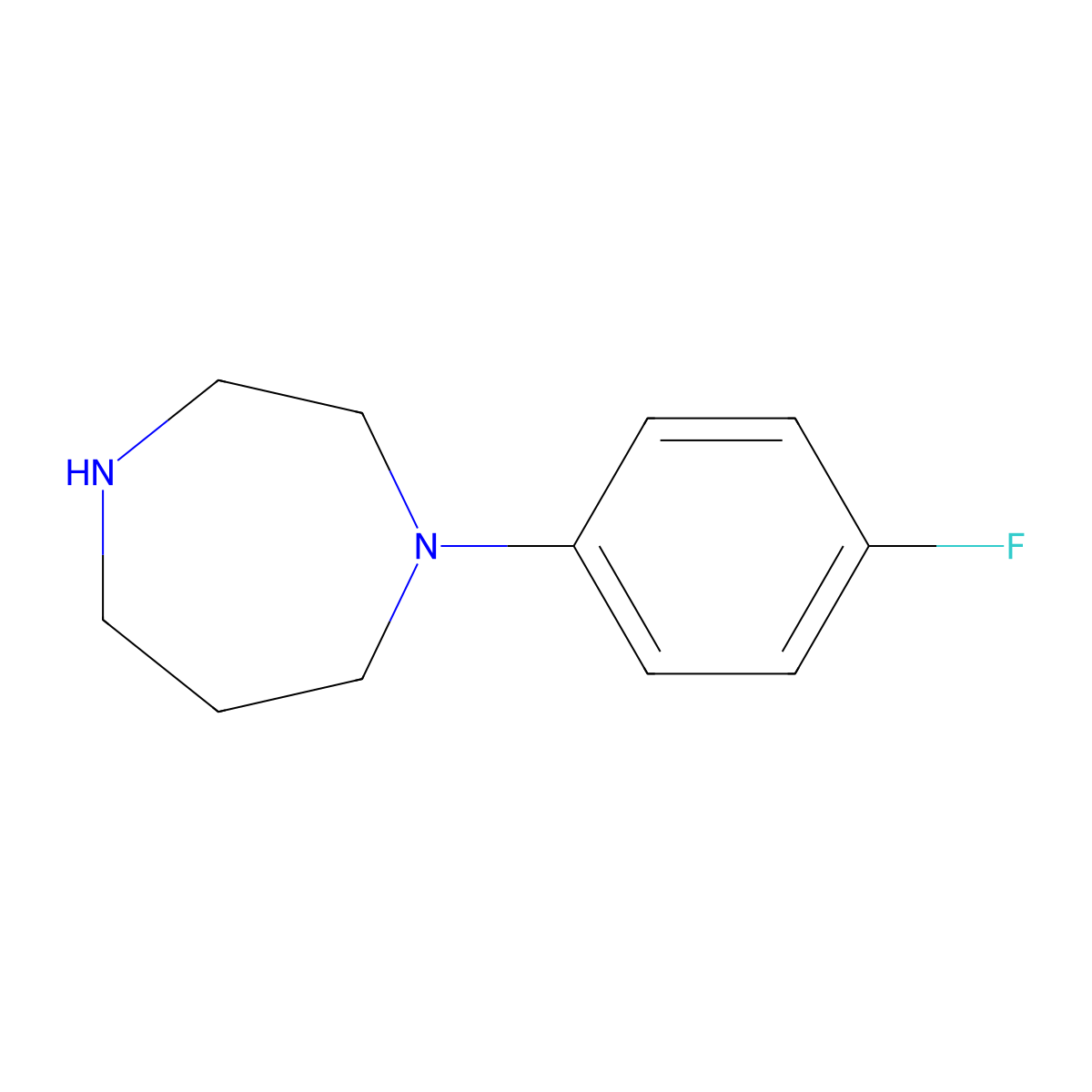 1-(4-Fluorophenyl)-1,4-diazepane molecular structure, CAS 751468-47-0