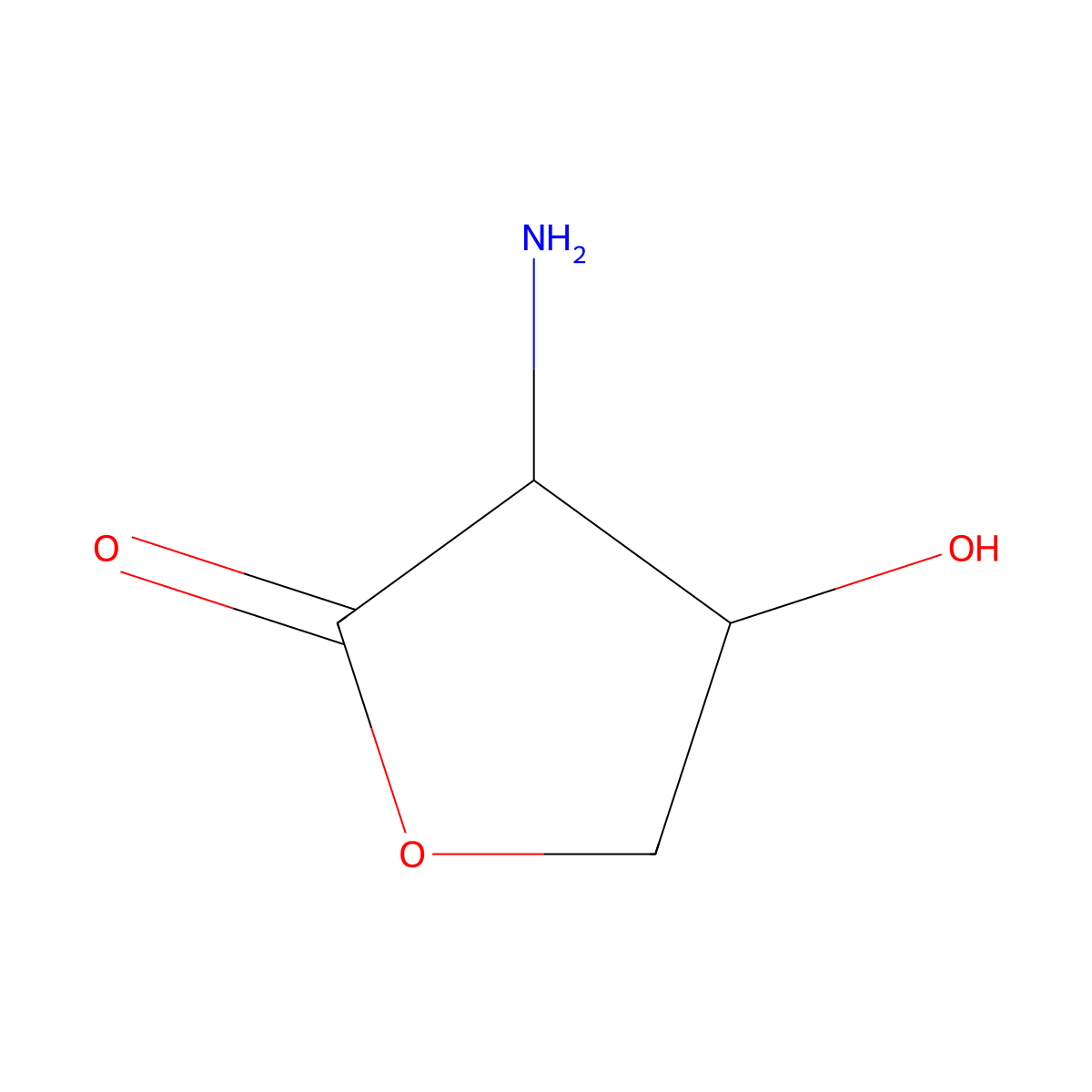 (3S,4R)-3-Amino-4-hydroxyoxolan-2-one molecular structure, CAS 751469-07-5