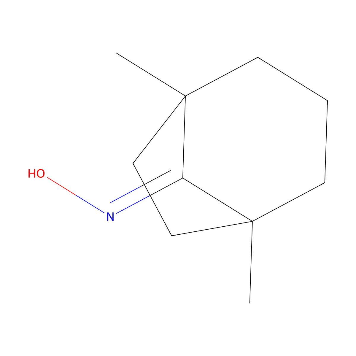 Bicyclo[3.2.1]octan-8-one, 1,5-dimethyl-, oxime molecular structure, CAS 75147-23-8