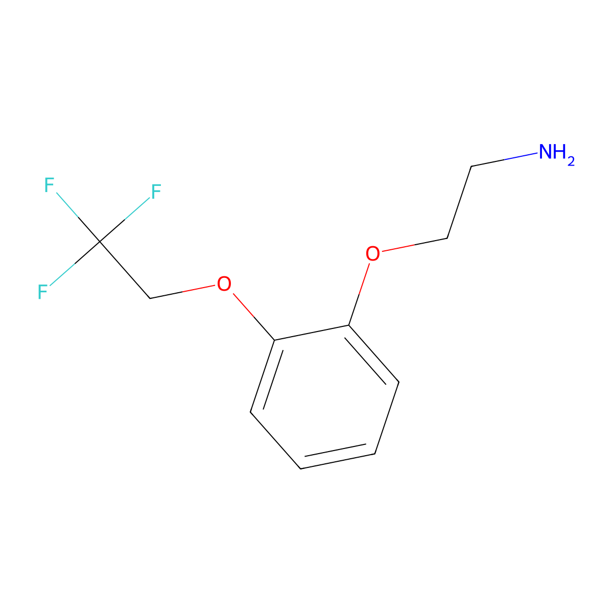 2-(2-(2,2,2-Trifluoroethoxy)phenoxy)ethanamine molecular structure, CAS 751476-91-2