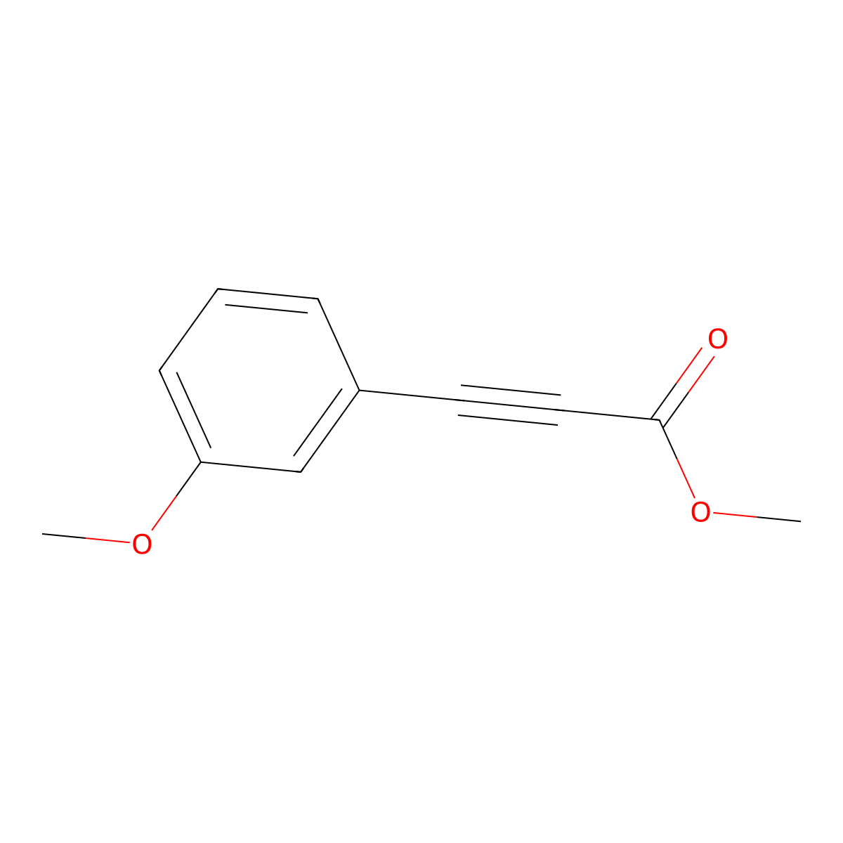 Methyl 3-(3-methoxyphenyl)prop-2-ynoate molecular structure, CAS 7515-24-4