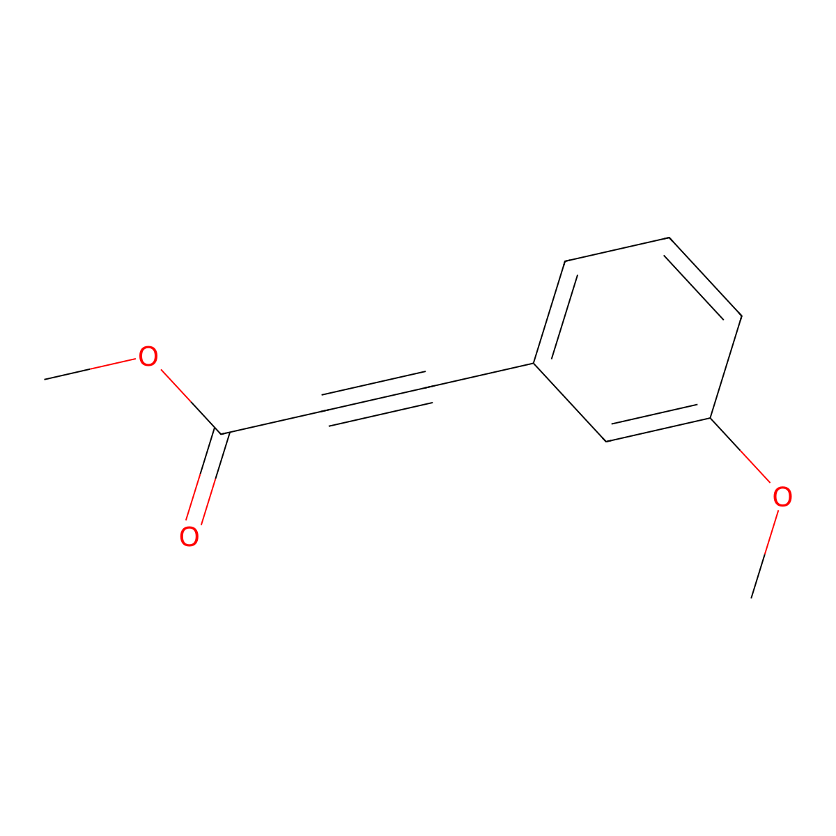 Methyl 3-(3-methoxyphenyl)prop-2-ynoate molecular structure, CAS 7515-24-4