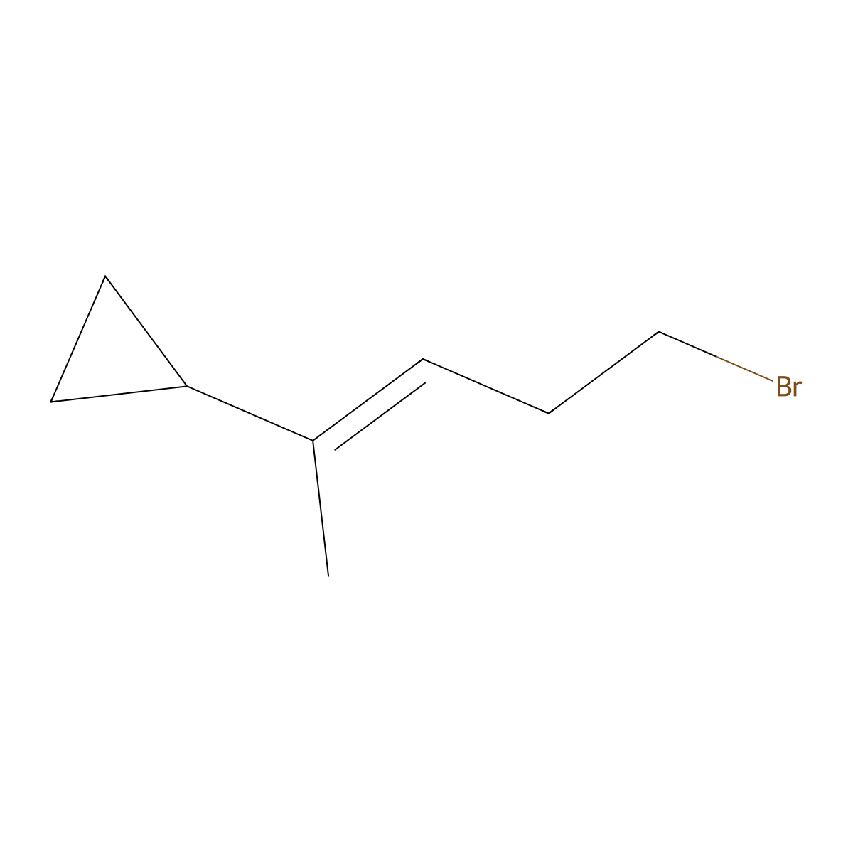 [(E)-5-bromopent-2-en-2-yl]cyclopropane molecular structure, CAS 7515-66-4