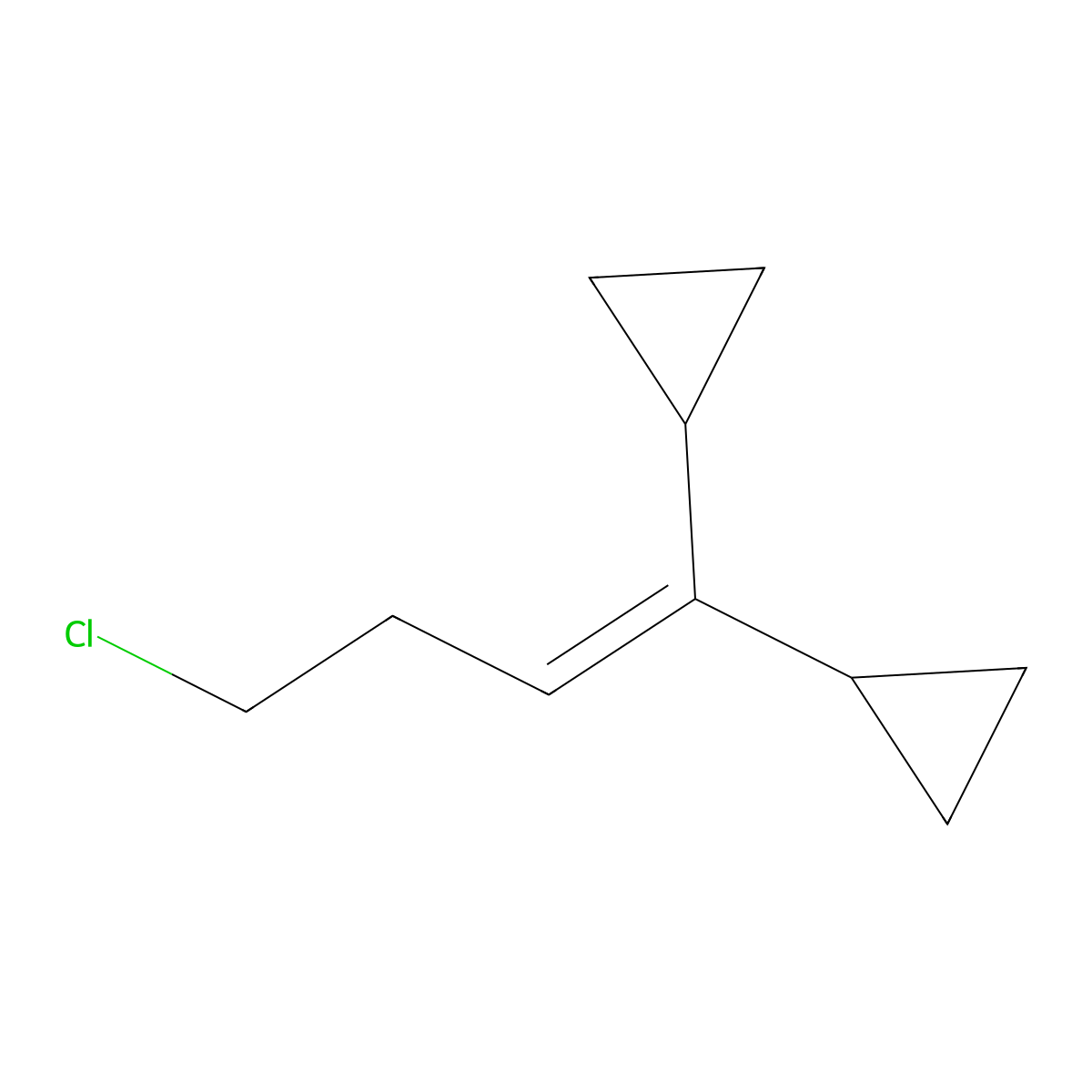 1,1'-(4-Chlorobut-1-ene-1,1-diyl)dicyclopropane molecular structure, CAS 7515-69-7