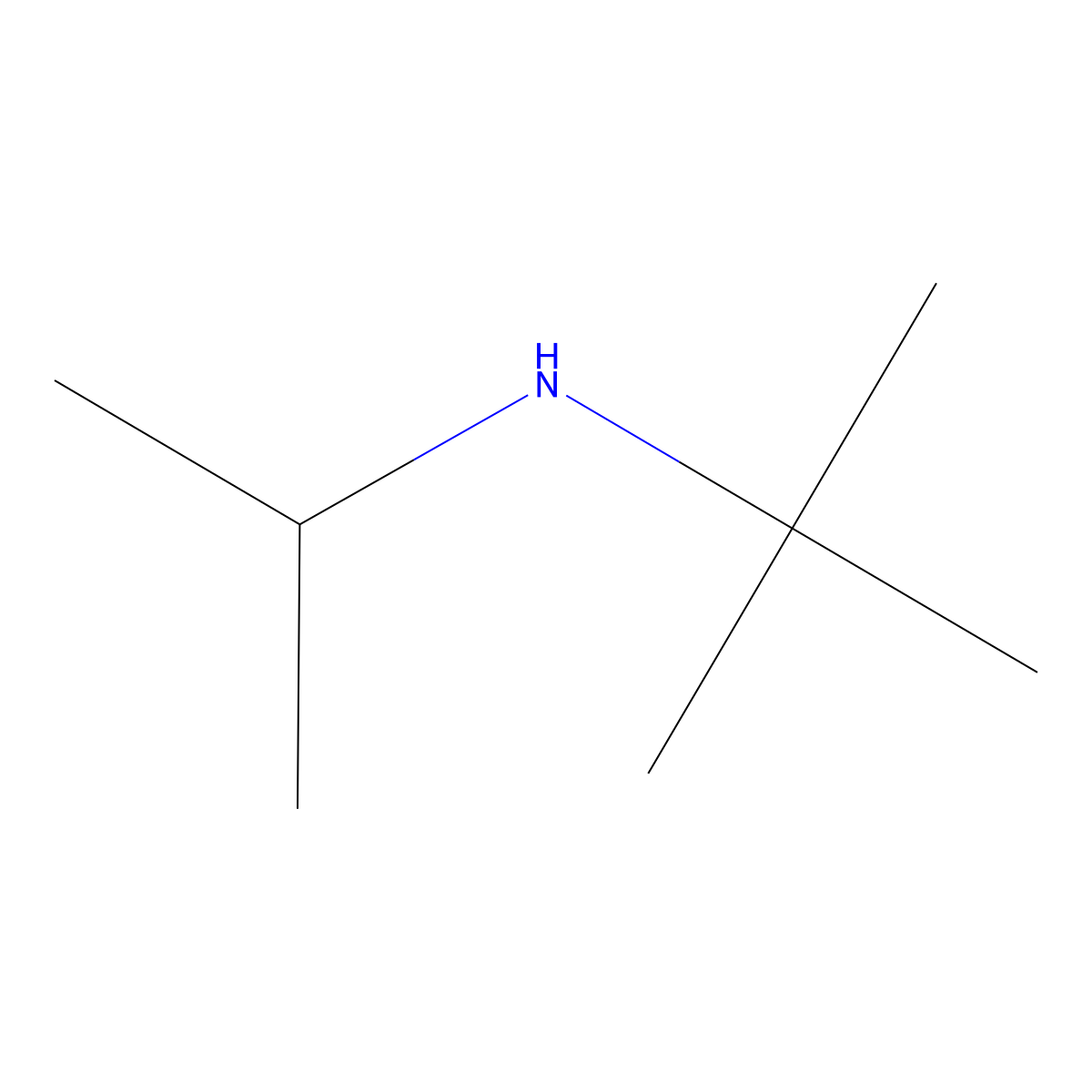 2-Propanamine, 2-methyl-N-(1-methylethyl)- molecular structure, CAS 7515-80-2