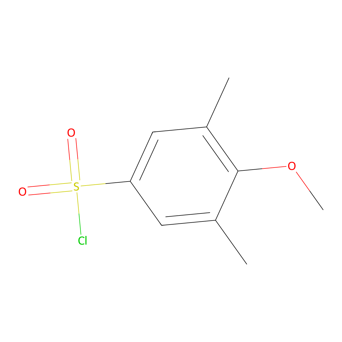 4-Methoxy-3,5-dimethylbenzene-1-sulfonyl chloride molecular structure, CAS 75157-75-4
