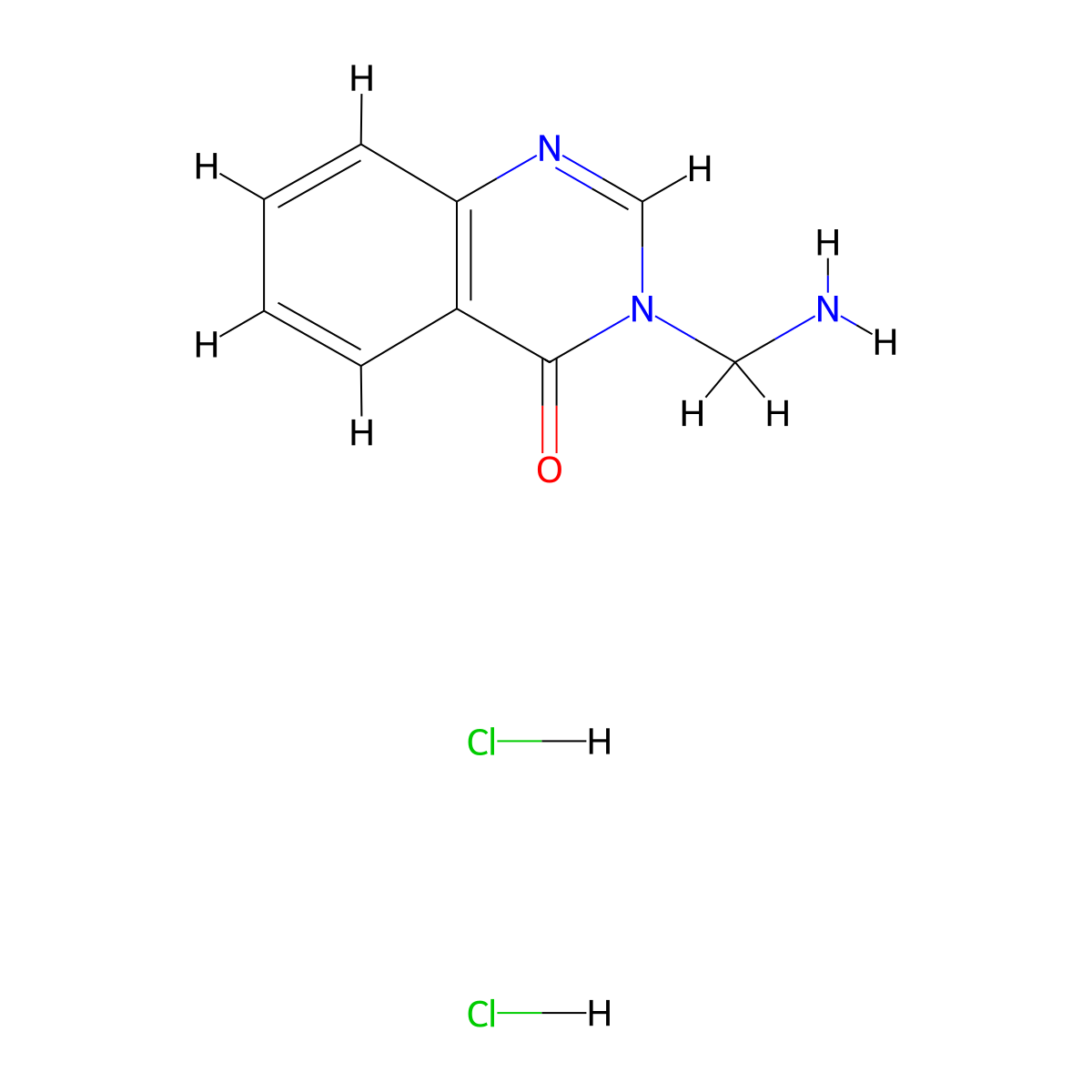 4(3H)-Quinazolinone, 3-(aminomethyl)-, dihydrochloride molecular structure, CAS 75159-15-8
