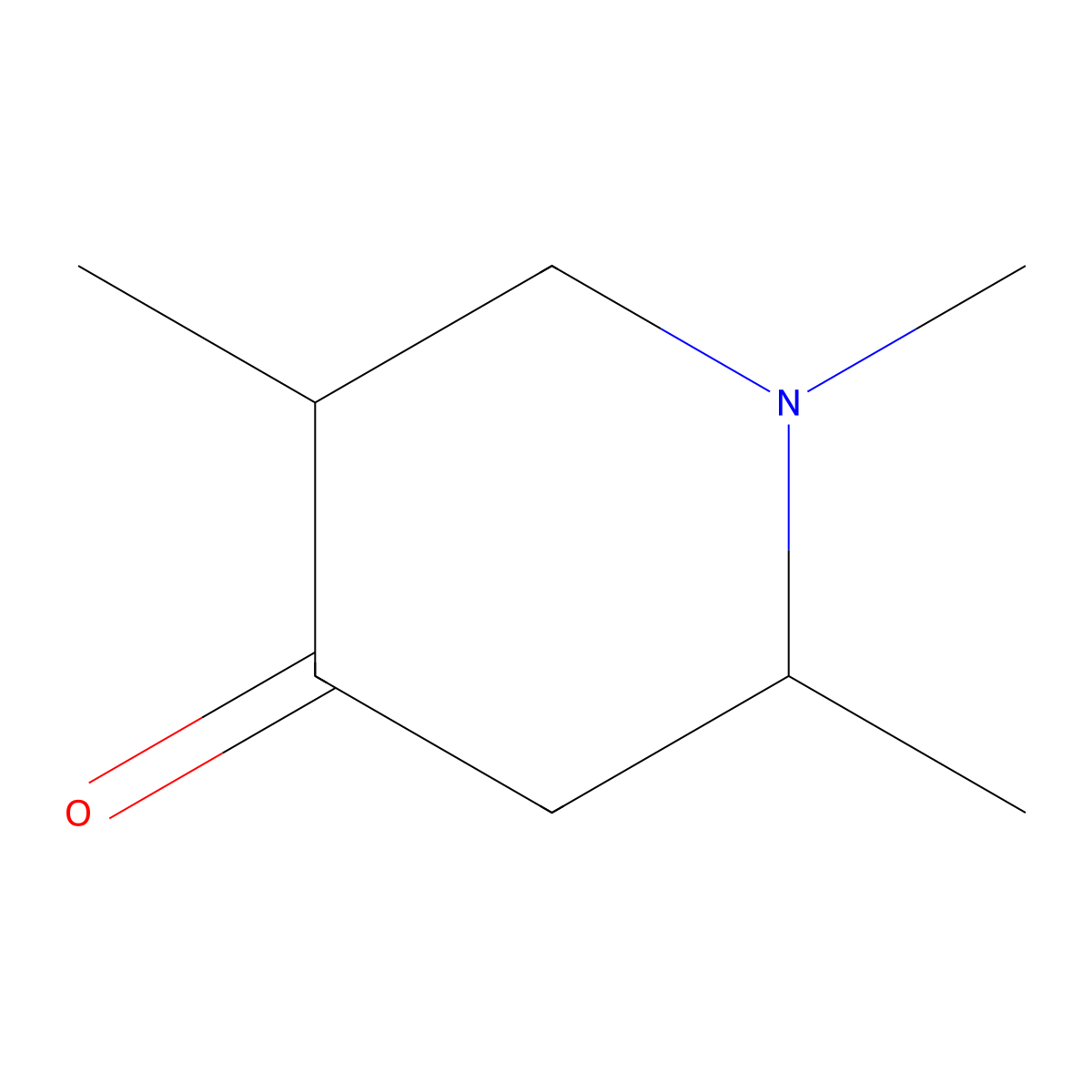 1,2,5-Trimethyl-4-piperidinone molecular structure, CAS 7516-33-8