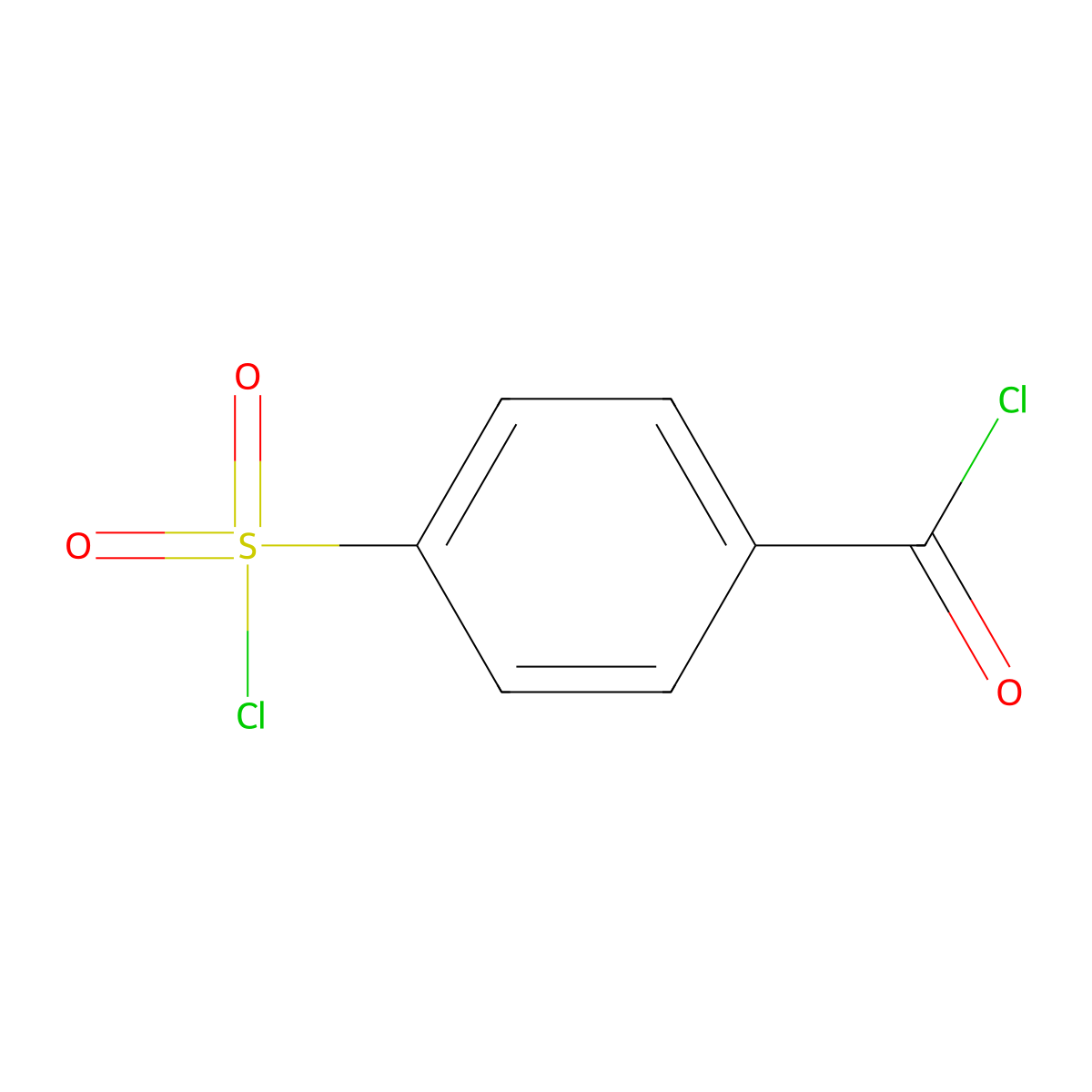 4-(Chlorosulphonyl)benzoyl chloride molecular structure, CAS 7516-60-1