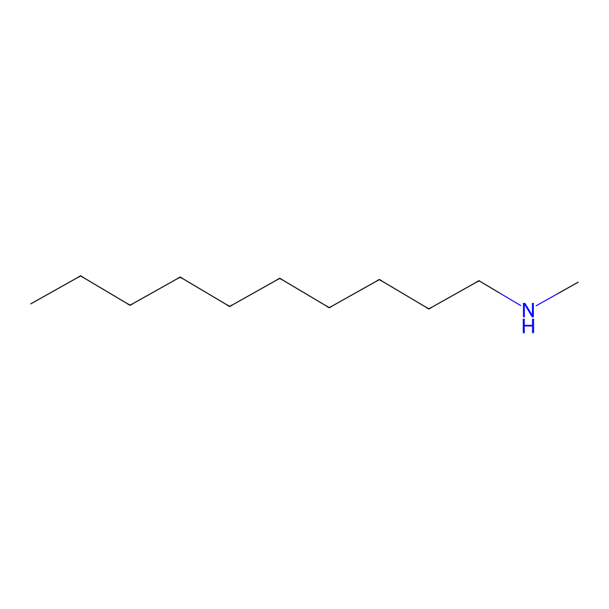 N-Methyldecylamine molecular structure, CAS 7516-82-7
