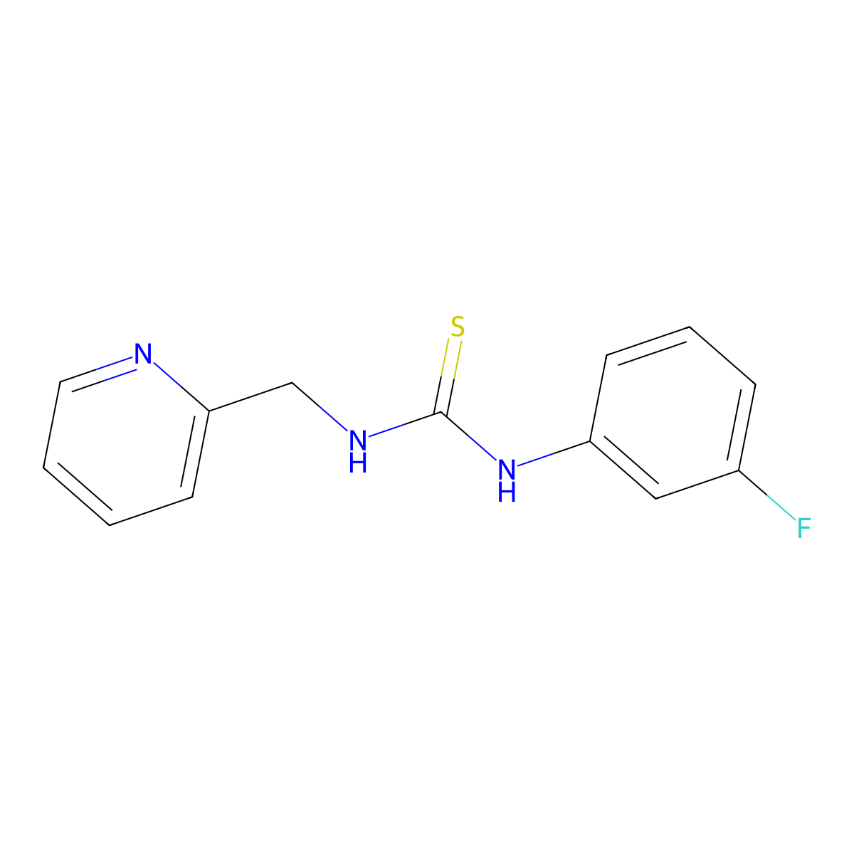 1-(3-Fluorophenyl)-3-(pyridin-2-ylmethyl)thiourea molecular structure, CAS 75160-55-3