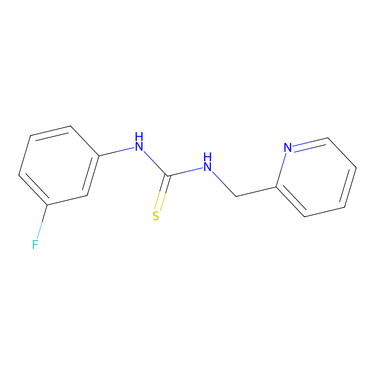 1-(3-Fluorophenyl)-3-(pyridin-2-ylmethyl)thiourea molecular structure, CAS 75160-55-3