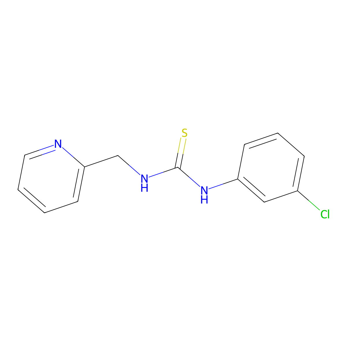 1-(3-Chlorophenyl)-3-(pyridin-2-ylmethyl)thiourea molecular structure, CAS 75160-56-4