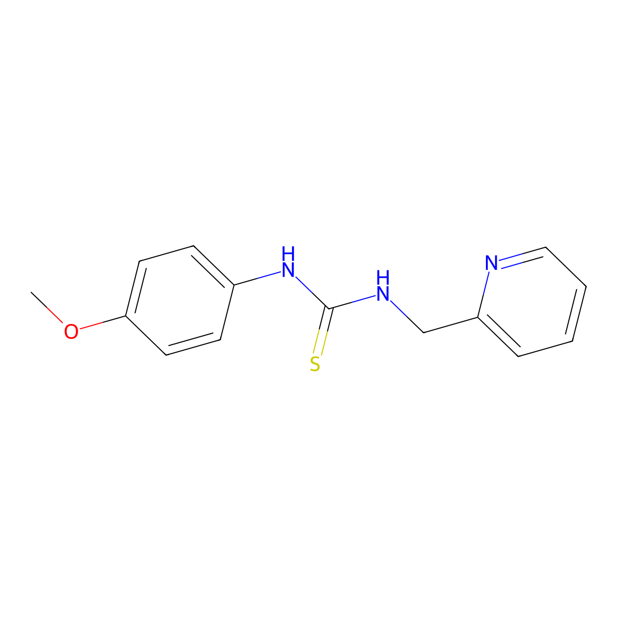 1-(4-Methoxyphenyl)-3-(pyridin-2-ylmethyl)thiourea molecular structure, CAS 75160-58-6