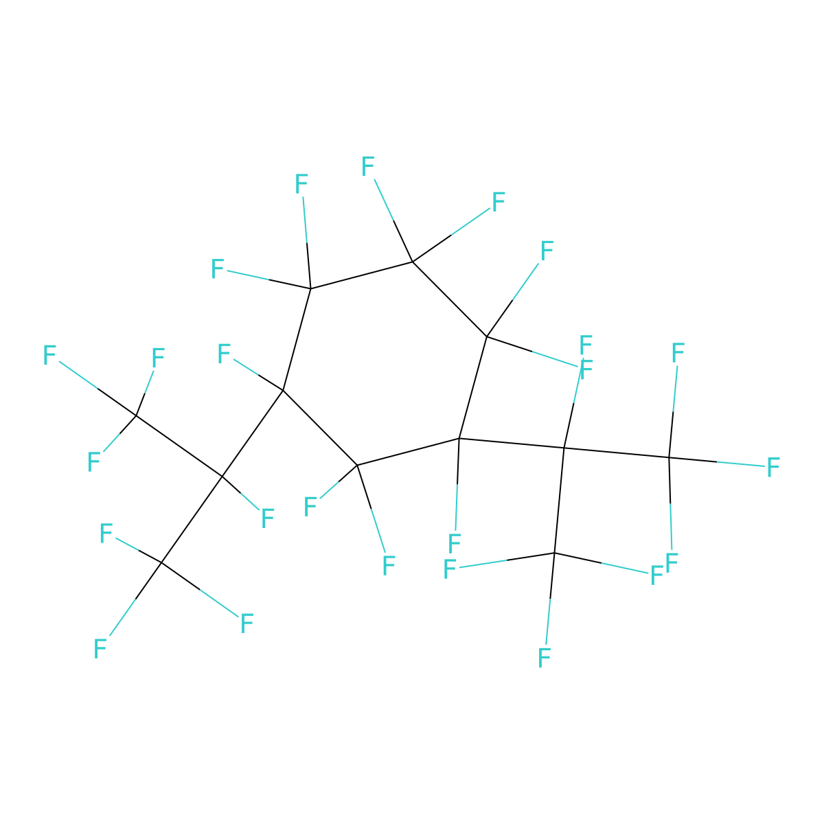Perfluoro-1,3-diisopropylcyclohexane molecular structure, CAS 75169-51-6