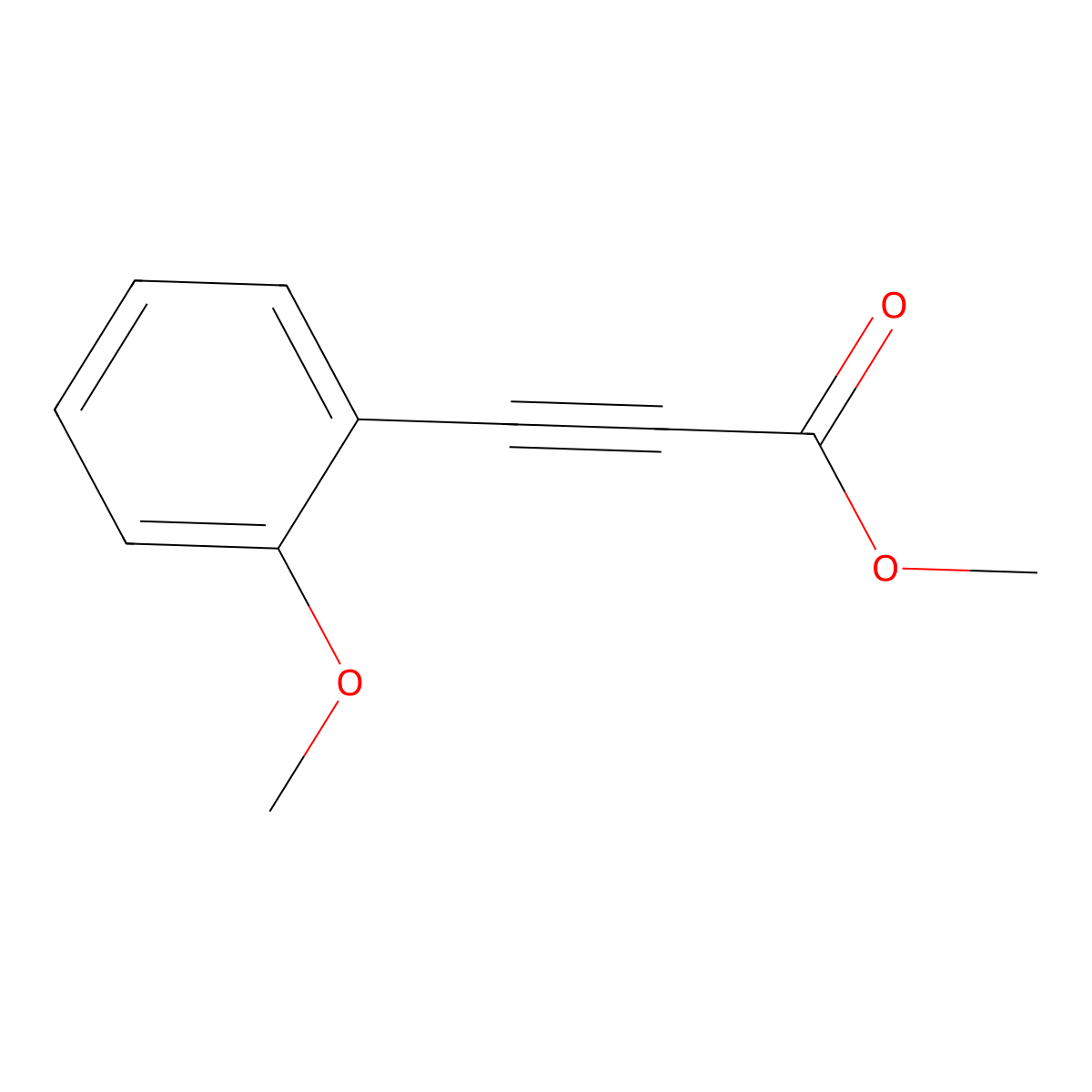 Methyl 3-(2-methoxyphenyl)propiolate molecular structure, CAS 7517-83-1