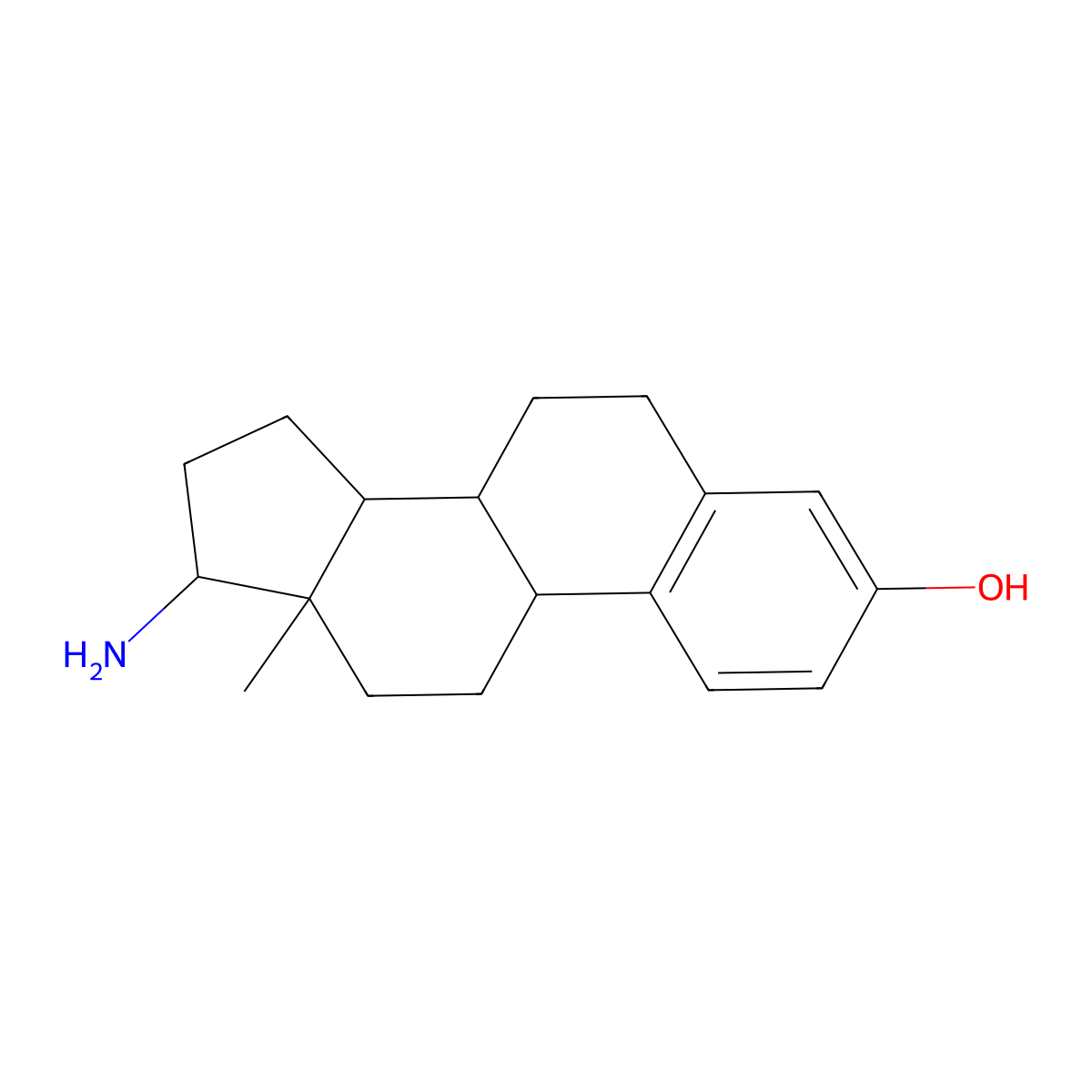 17-Aminoestra-1(10),2,4-triene-3-ol molecular structure, CAS 75171-92-5