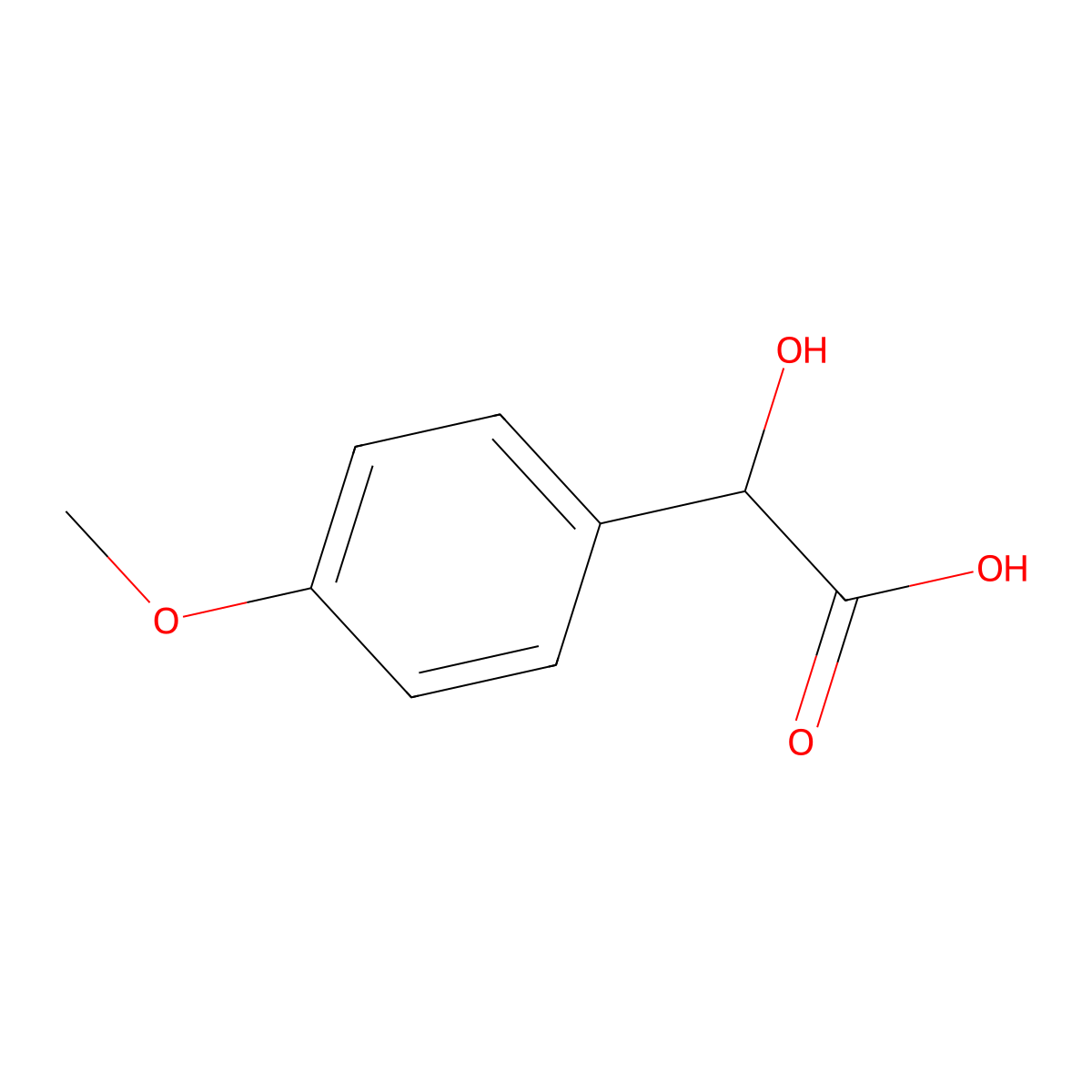 (2S)-2-hydroxy-2-(4-methoxyphenyl)acetic acid molecular structure, CAS 75172-66-6