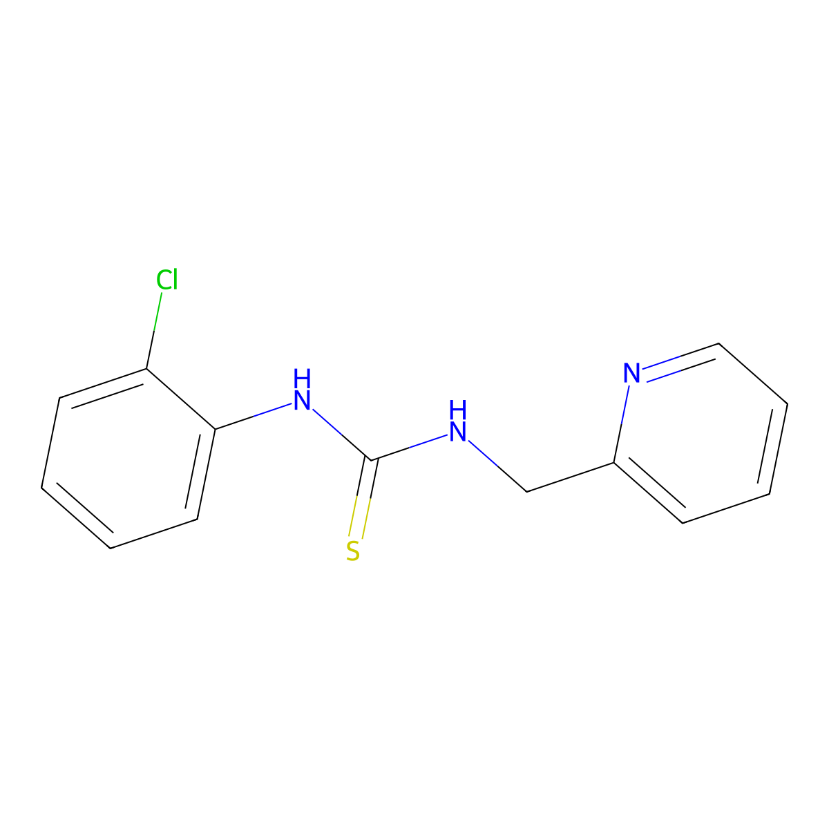 1-(2-Chlorophenyl)-3-(pyridin-2-ylmethyl)thiourea molecular structure, CAS 75174-44-6
