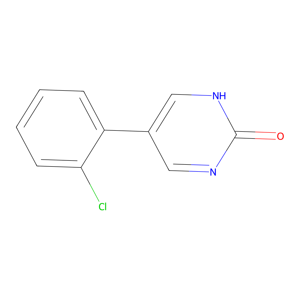 5-(2-Chlorophenyl)pyrimidin-2-ol molecular structure, CAS 75175-35-8
