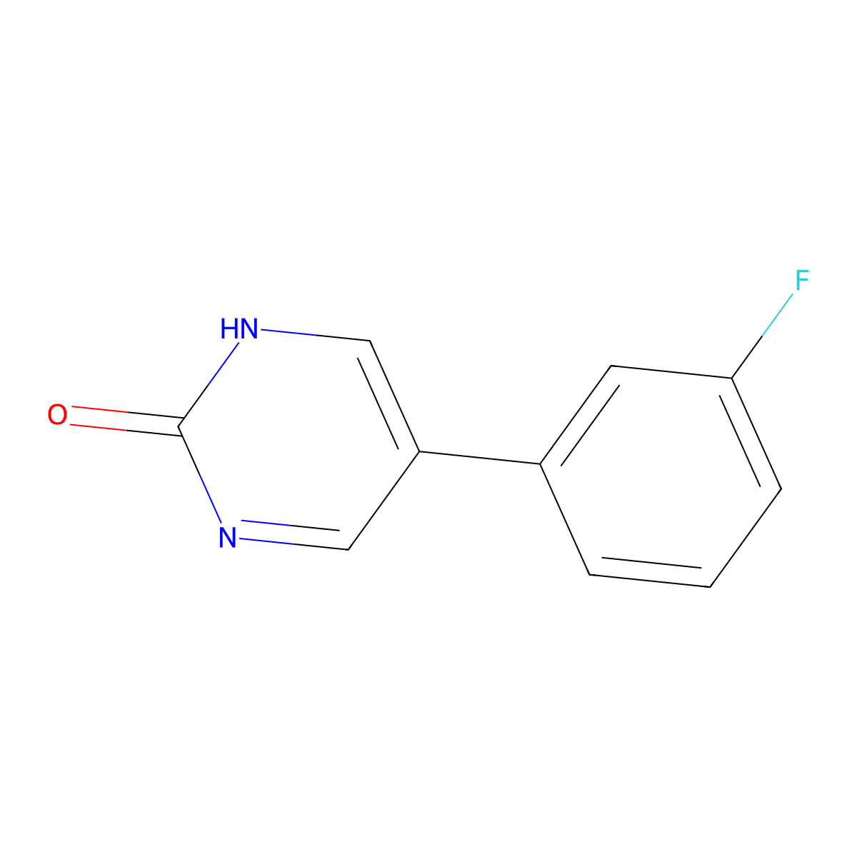 5-(3-Fluorophenyl)pyrimidin-2(1H)-one molecular structure, CAS 75175-38-1