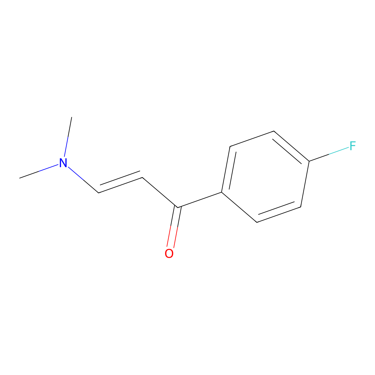 3-(Dimethylamino)-1-(4-fluorophenyl)prop-2-en-1-one molecular structure, CAS 75175-77-8