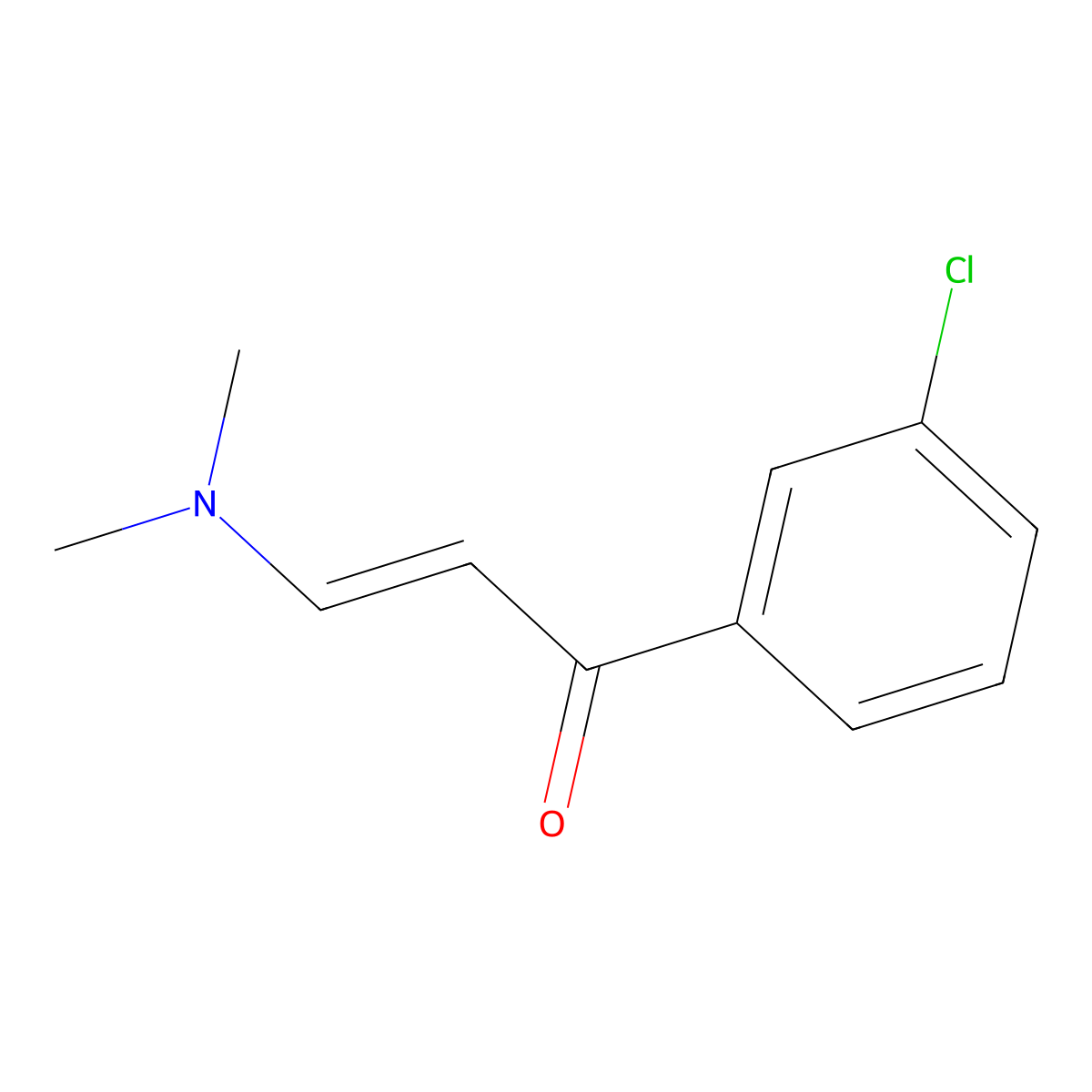 1-(3-Chlorophenyl)-3-(dimethylamino)-2-propen-1-one molecular structure, CAS 75175-79-0
