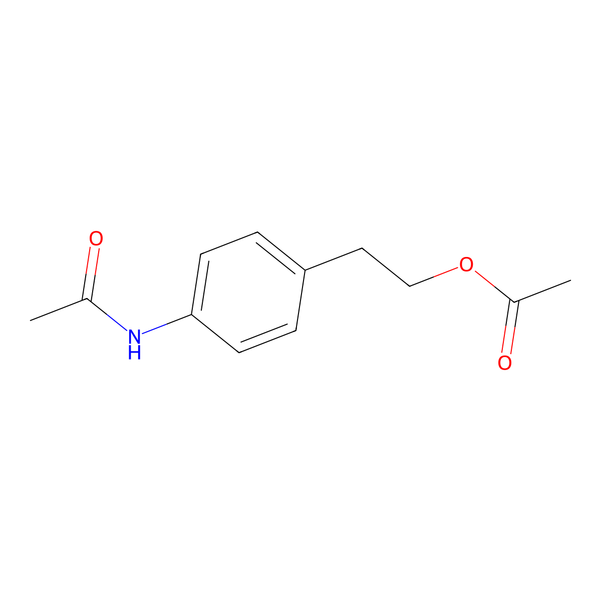 4-Acetamidophenethyl acetate molecular structure, CAS 75178-16-4