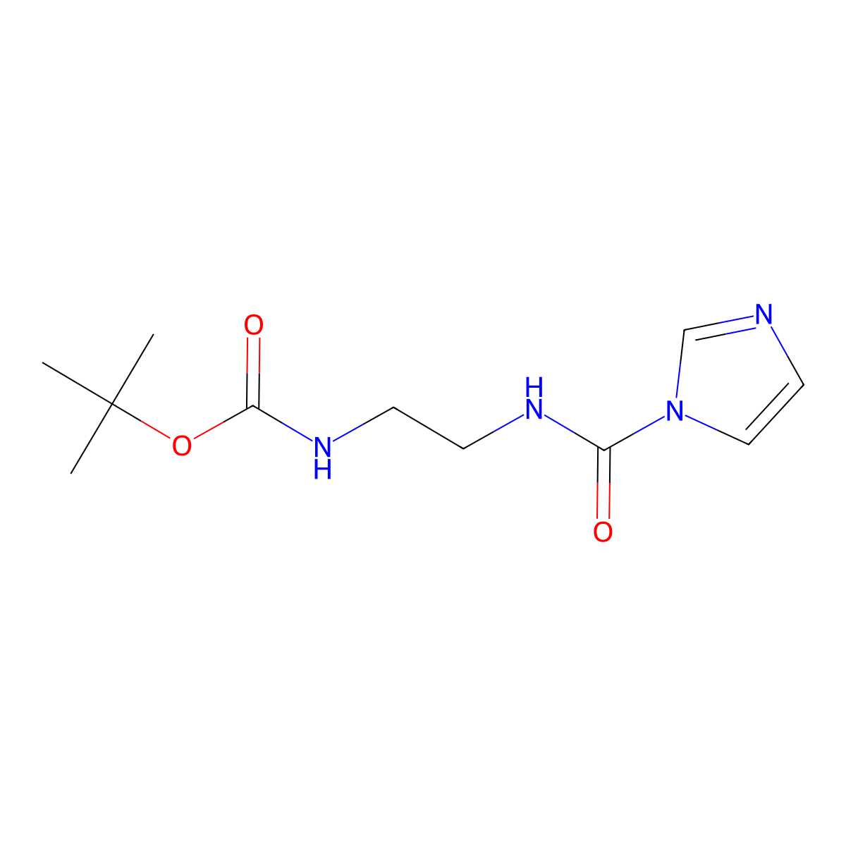 tert-butyl N-[2-(imidazole-1-carbonylamino)ethyl]carbamate molecular structure, CAS 75178-68-6
