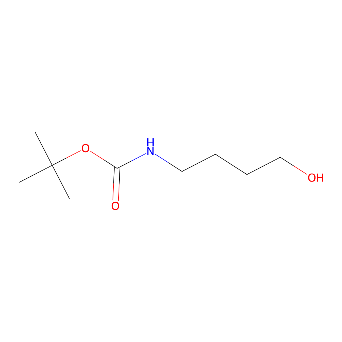 tert-Butyl N-(4-hydroxybutyl)carbamate molecular structure, CAS 75178-87-9