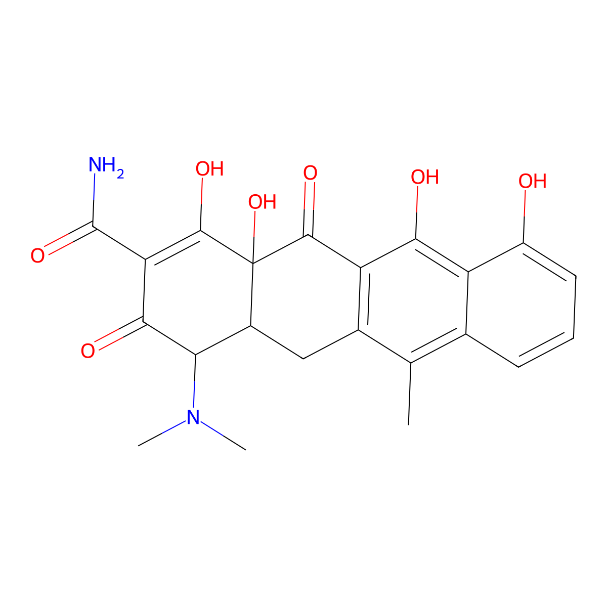4-Epianhydrotetracycline molecular structure, CAS 7518-17-4