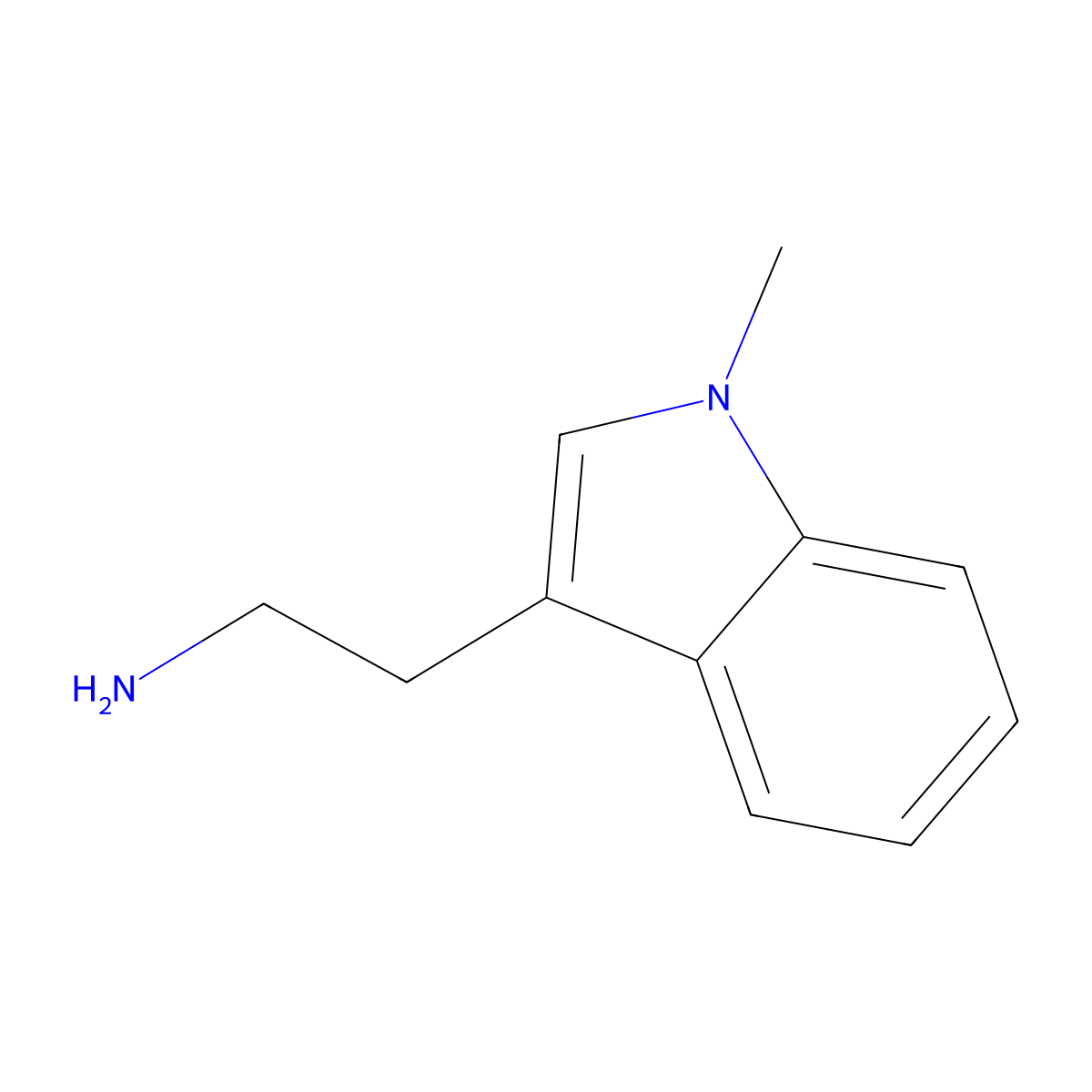 1-Methyl-1H-indole-3-ethylamine molecular structure, CAS 7518-21-0