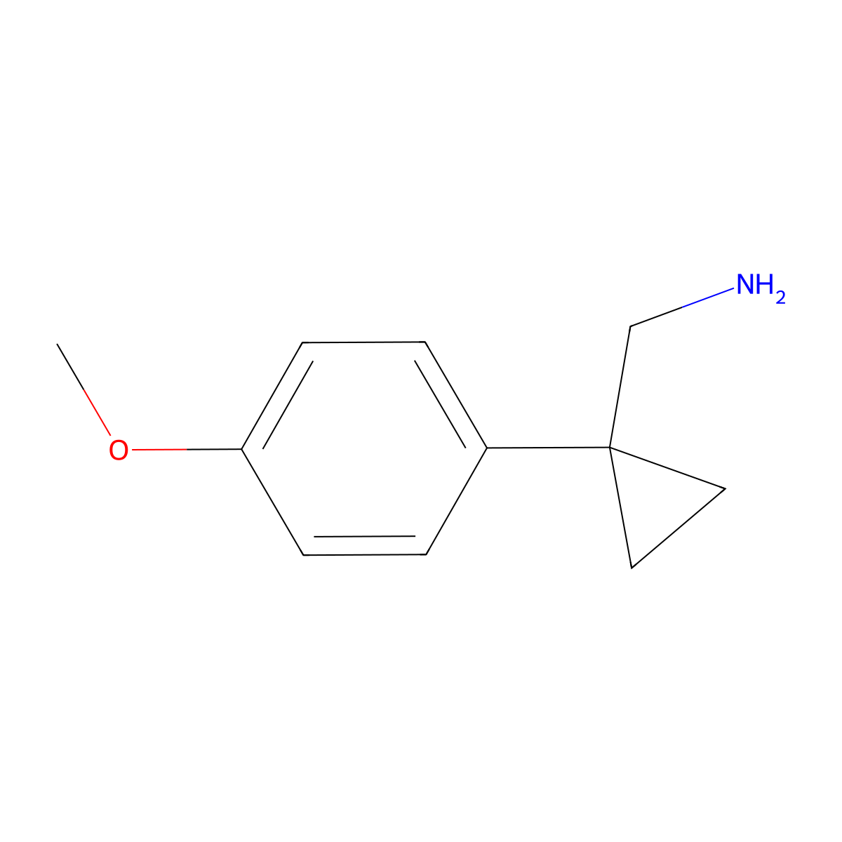 [1-(4-Methoxyphenyl)cyclopropyl]methanamine molecular structure, CAS 75180-45-9