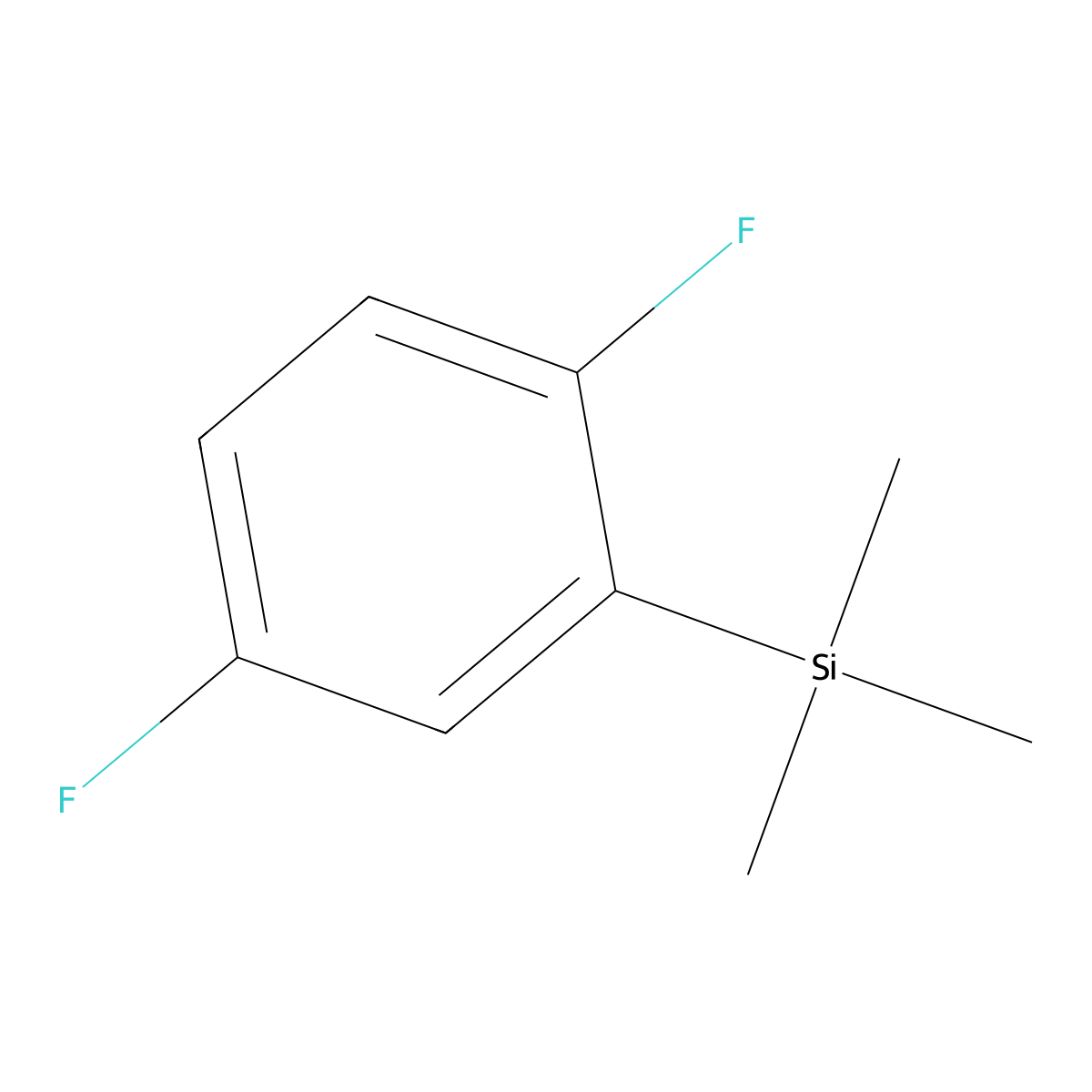 (2,5-Difluorophenyl)trimethylsilane molecular structure, CAS 75186-45-7