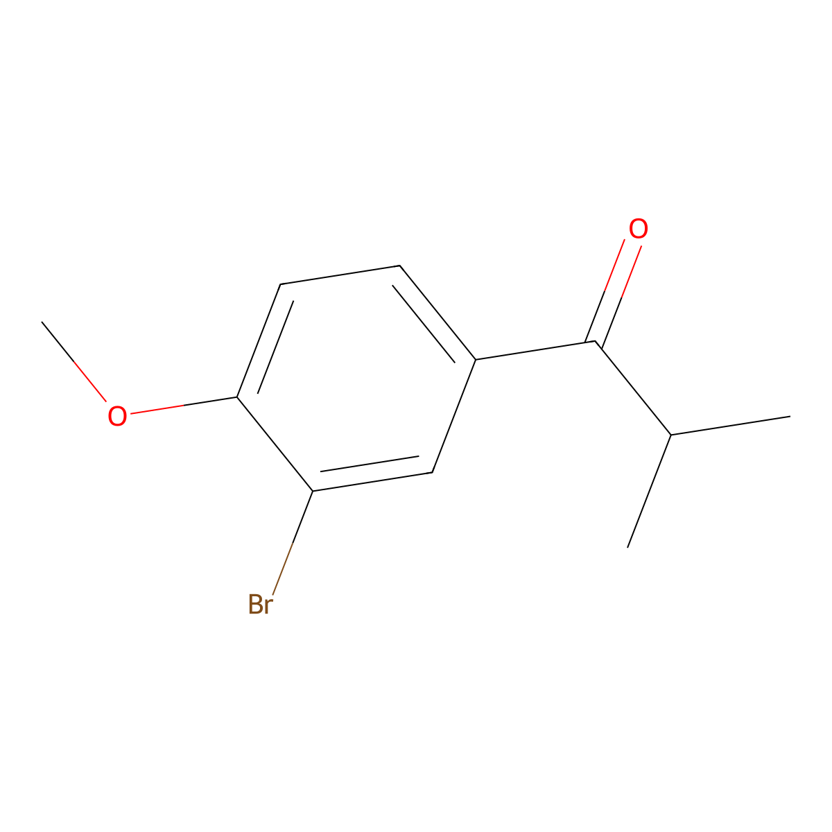 1-(3-Bromo-4-methoxyphenyl)-2-methyl-1-propanone molecular structure, CAS 75187-45-0