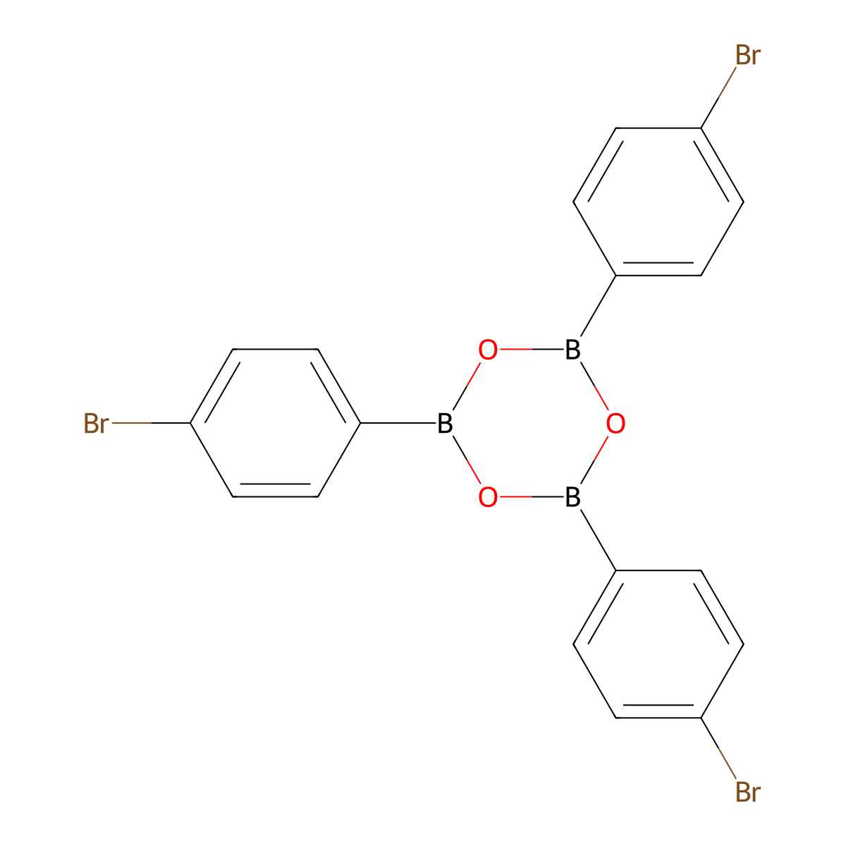 Tris(4-bromophenyl)boroxin molecular structure, CAS 7519-94-0