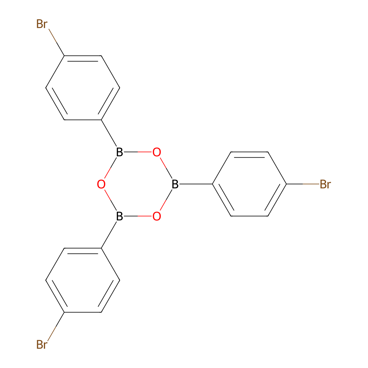 Tris(4-bromophenyl)boroxin molecular structure, CAS 7519-94-0