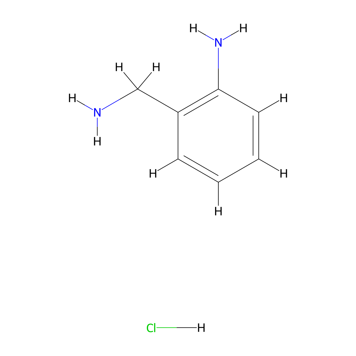 2-(Aminomethyl)aniline hydrochloride molecular structure, CAS 75191-79-6